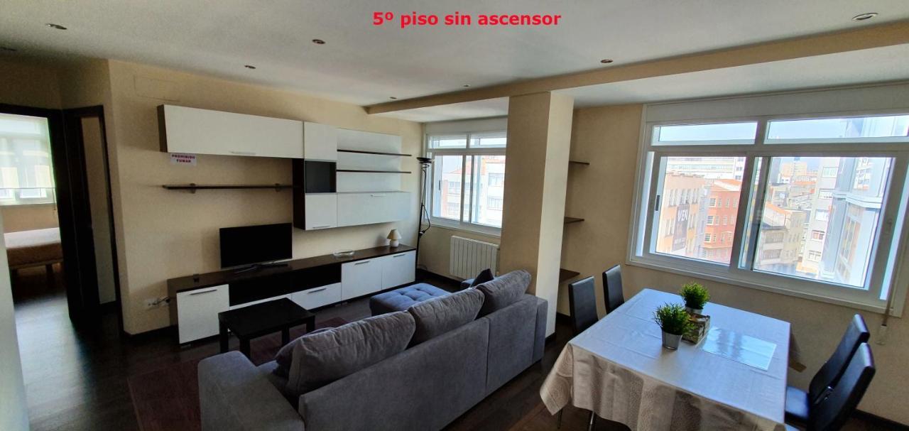 Coqueto Apartamento De 2 Habitaciones En Zona Estacion Tren A Coruna Exterior photo